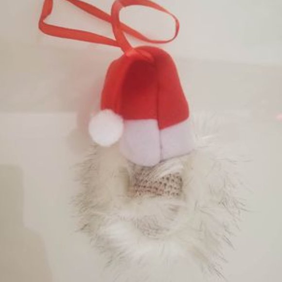 New in box Santa Claus head ornament handmade - Picture 2 of 4